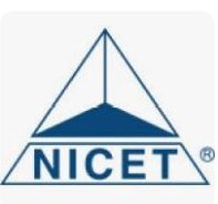 NICET certification logos and materials